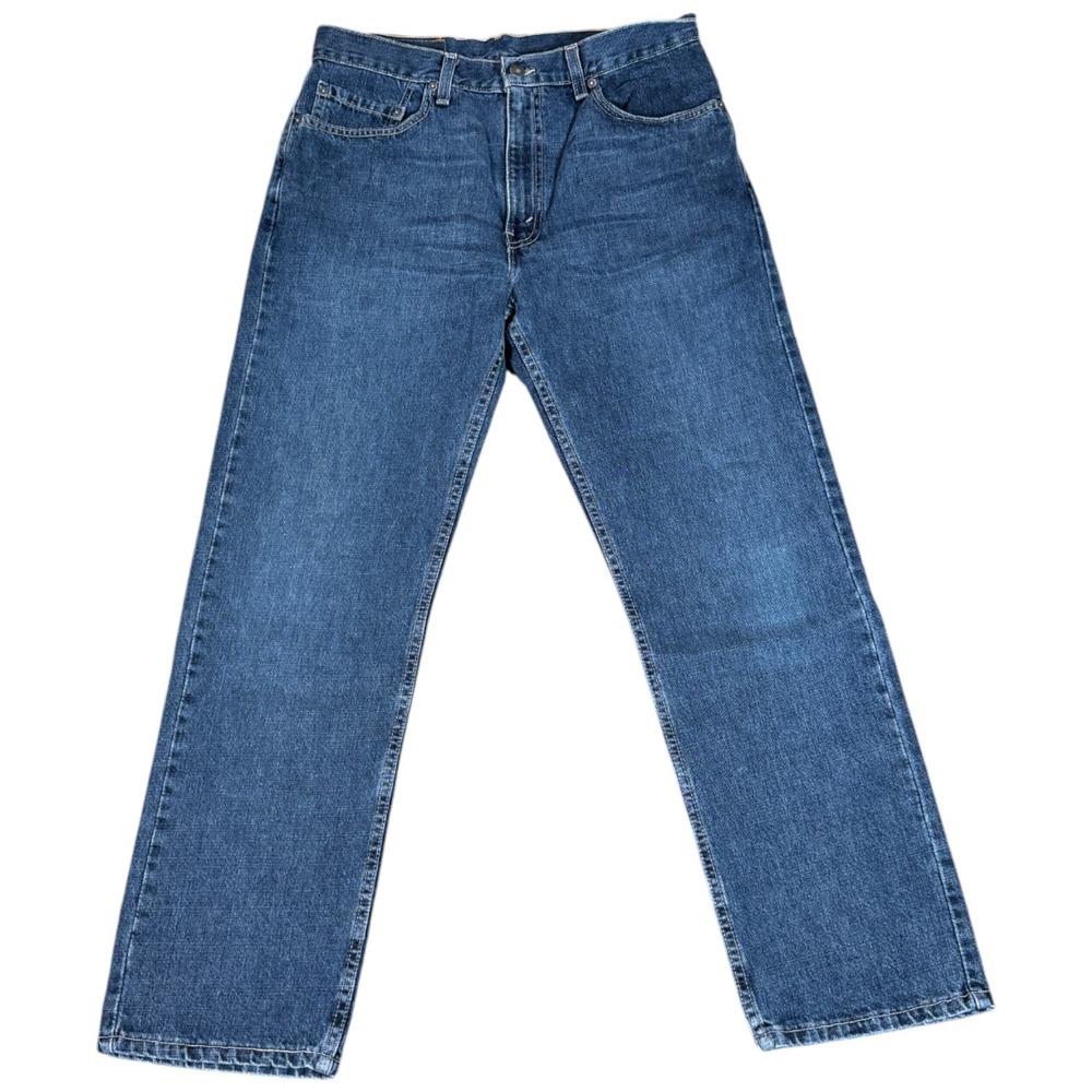 Levi's 505 Jeans Mens 34x30 Blue Denim Cotton Regular Fit Straight Leg Casual
